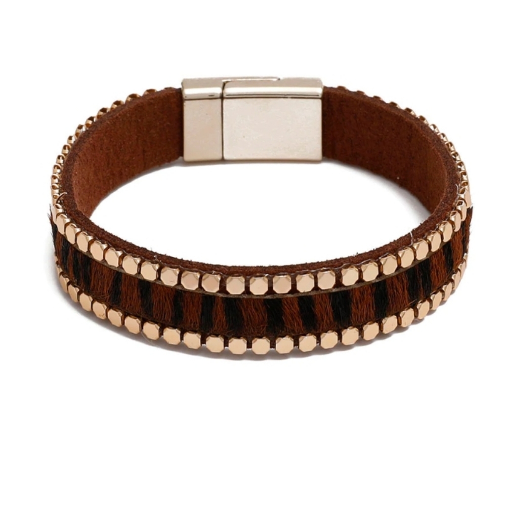 Amrita Singh Safari Leather Cuff Bracelet